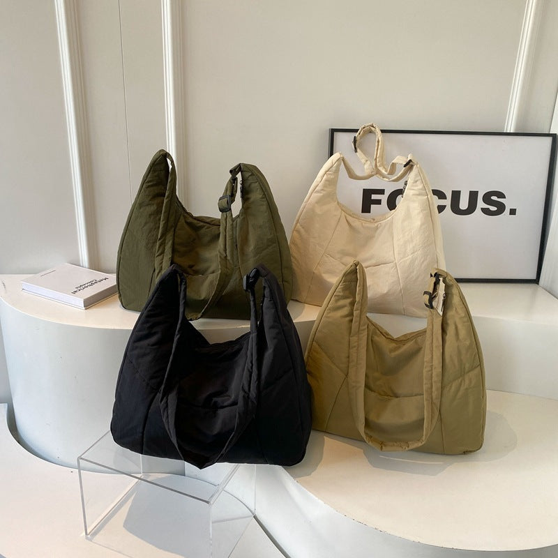 cotton padded korean casual shoulder bag