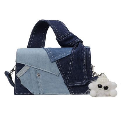 denim small handbags western style shoulder messenger bag