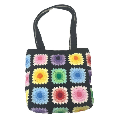 New Wool Crocheted Creative Hand Weaving Three-dimensional Flower Shoulder Bag