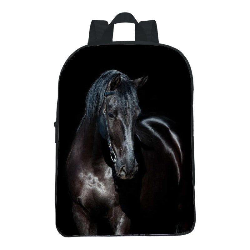 12 inch digital printing animal horse backpack