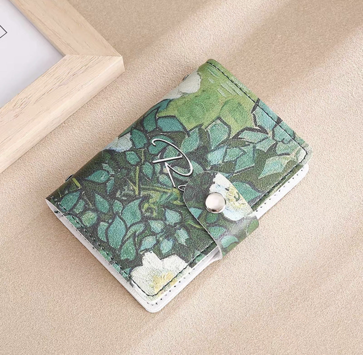 flower anime anti degaussing multiple card slots bank document package large capacity card holder