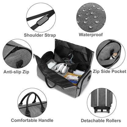 handheld travel folding lever bag with large capacity