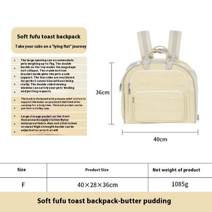 Cat Bag Portable Outdoor Lightweight Large Capacity Toast Backpack