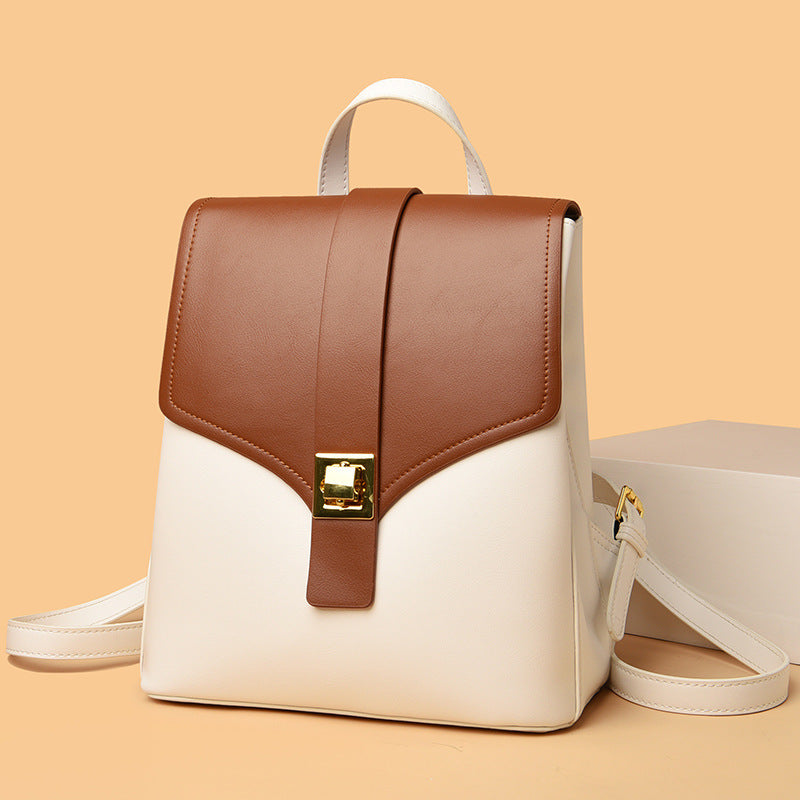 fashionable all match anti theft lock womens bag