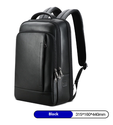 backpack leather backpack mens business trip first layer leather backpack computer bag