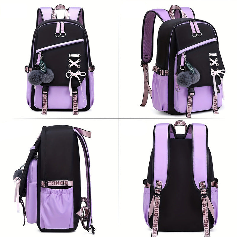 new bow womens backpack girl cute sweet backpack