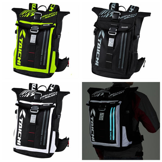 Motocross Rider Riding Racing Bag RSB272 With LED Night Light Cold Light More Waterproof - Backpack