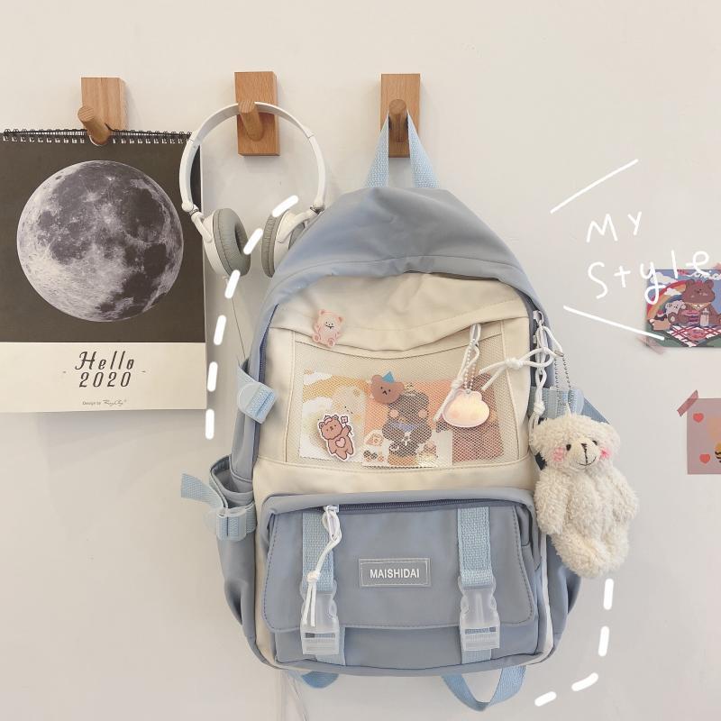 cute teenage high school student junior high school student backpack