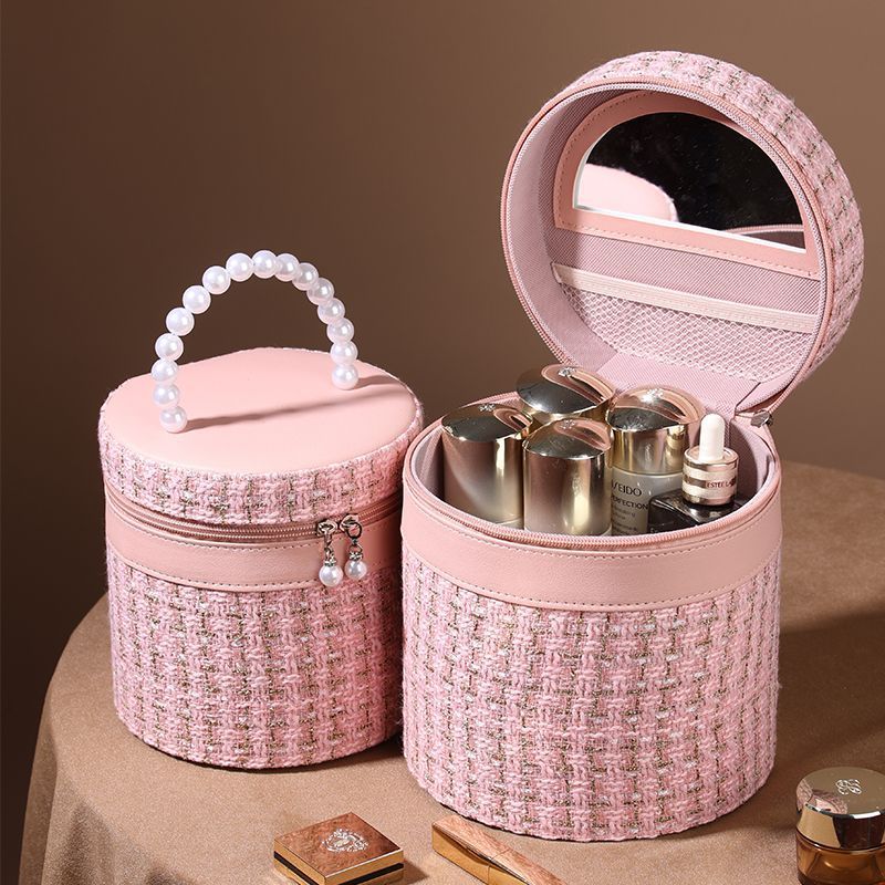 portable belt mirror simple cosmetic bag large capacity