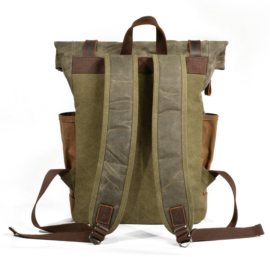 oil wax canvas mountaineering bag