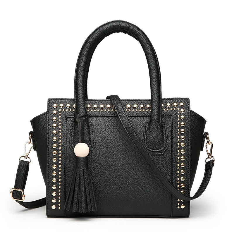 style large capacity textured portable womens bag all matching doctor bag
