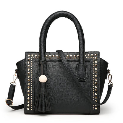 style large capacity textured portable womens bag all matching doctor bag