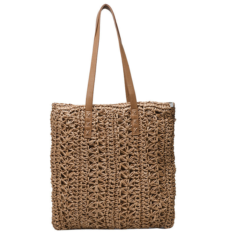 summer beach straw woven large capacity crossbody bag