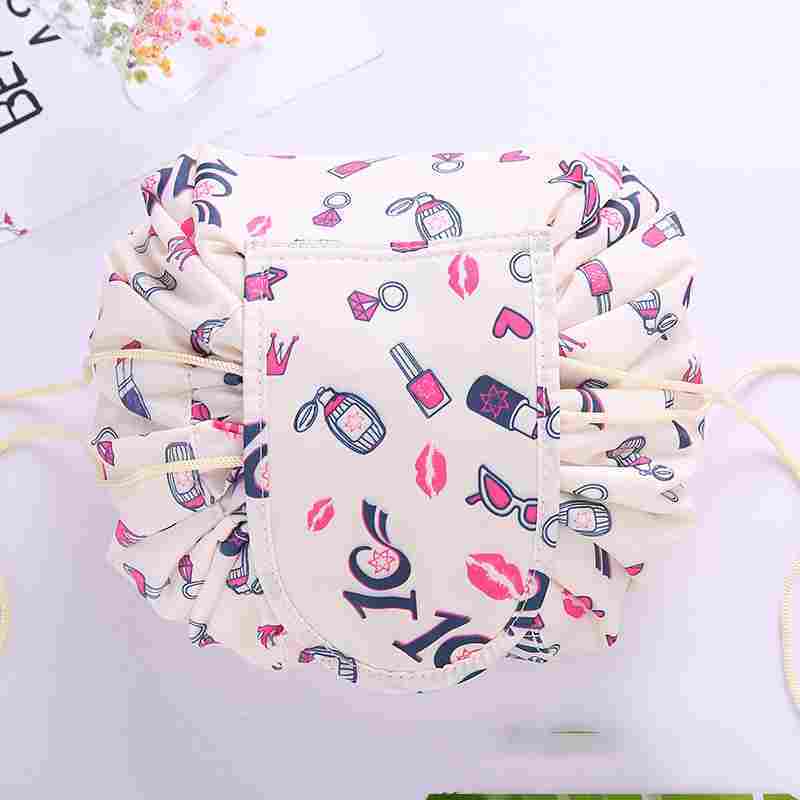 lazy drawstring cosmetic bag storage