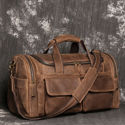crazy horse leather hand luggage bag genuine leather