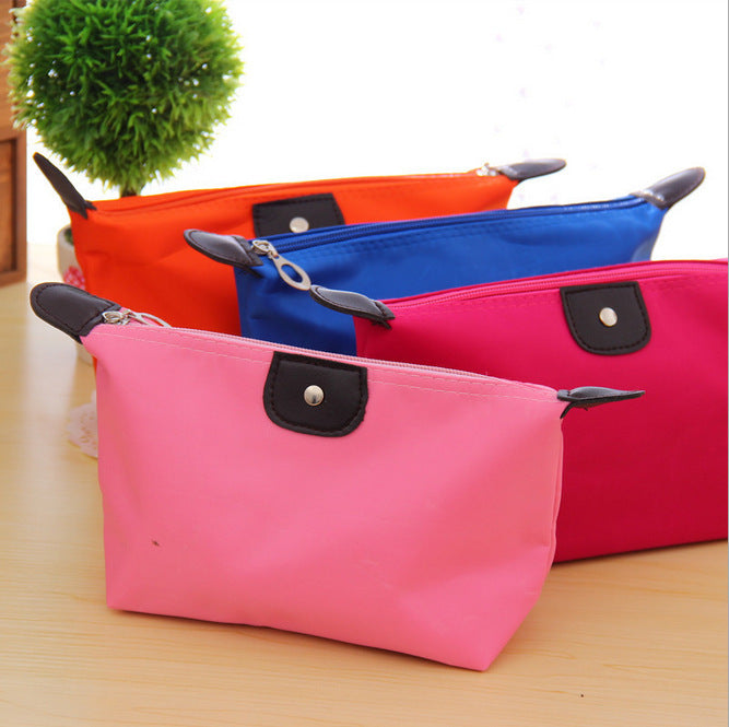 cute dumpling cosmetic bag candy colored folding dumpling storage bag ingot waterproof washing bag