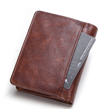 rfid cowhide multifunctional mens wallet