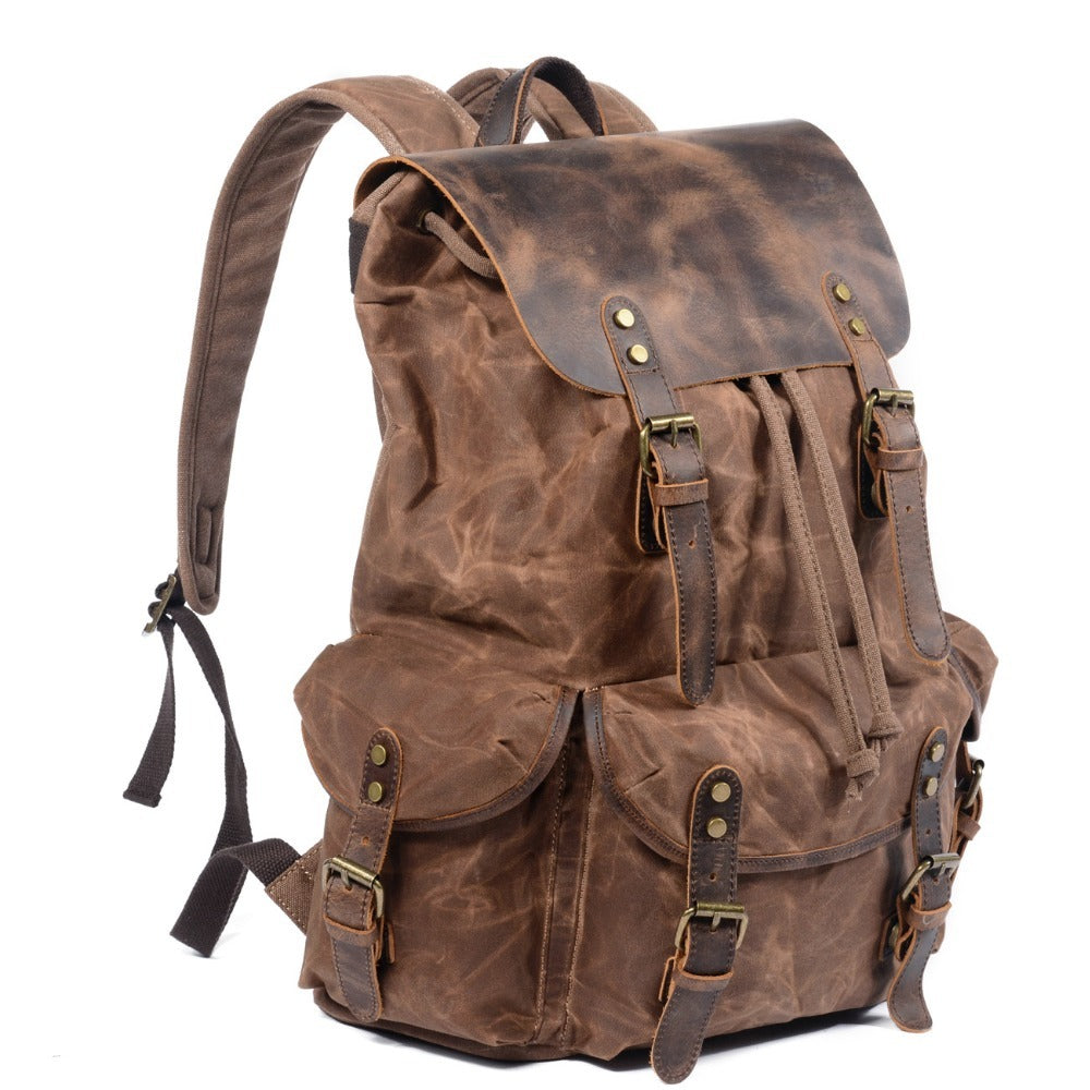 waterproof hard wax postman backpack