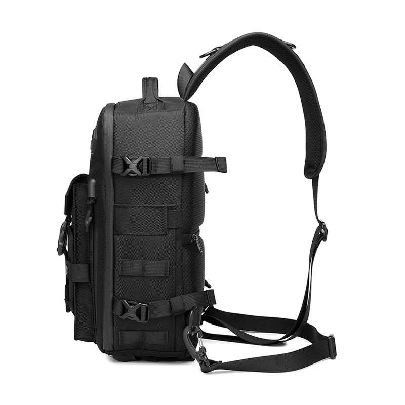 mens tactical chest sports waterproof crossbody bag