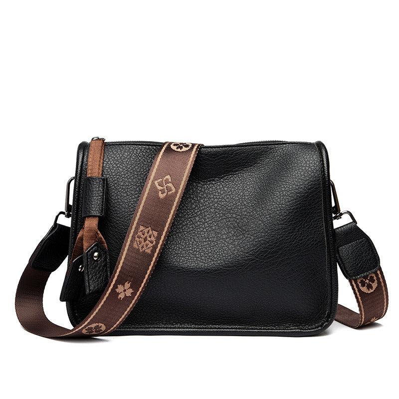 fashionable all match portable exquisite retro soft leather shoulder messenger bag