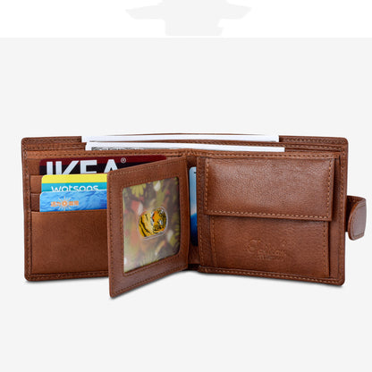 mens leather wallet multifunctional short men