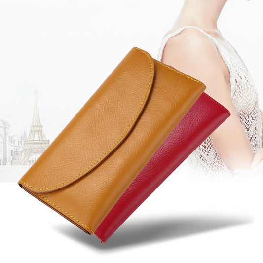 womens leather simple wallet long