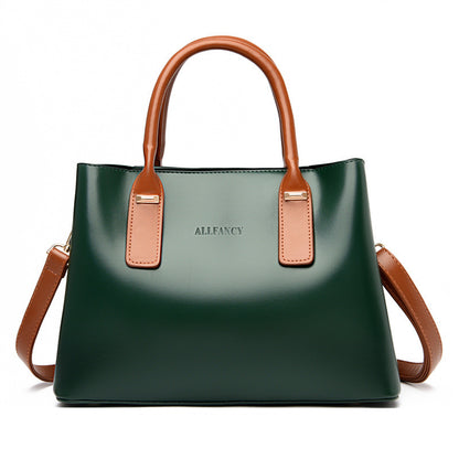handbag soft leather large capacity versatile shoulder crossbody mom bag
