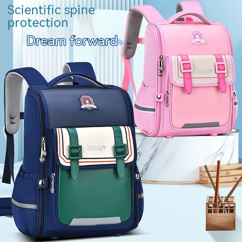 one piece open spine protection childrens schoolbag lightweight