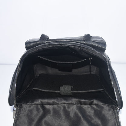 genuine leather fashion all match travel large capacity casual backpack