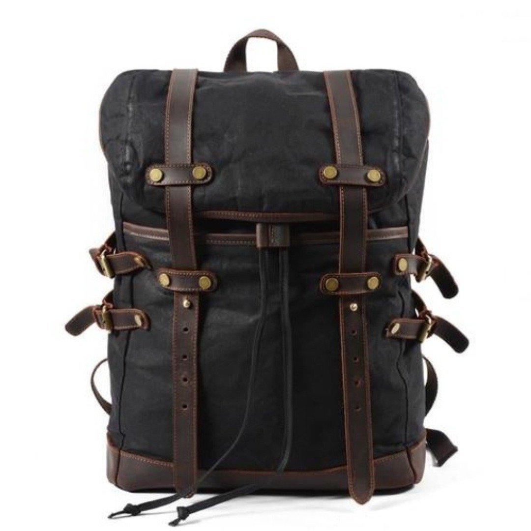 canvas mens bag leisure backpack mens waterproof outdoor travel bag