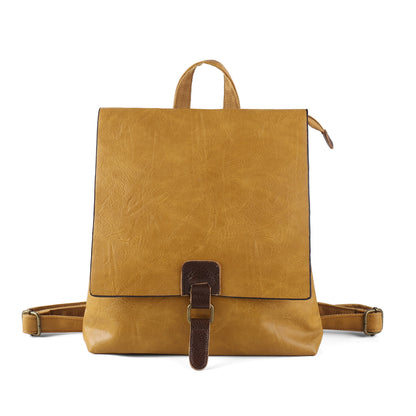 retro large capacity multifunctional leather backpackage