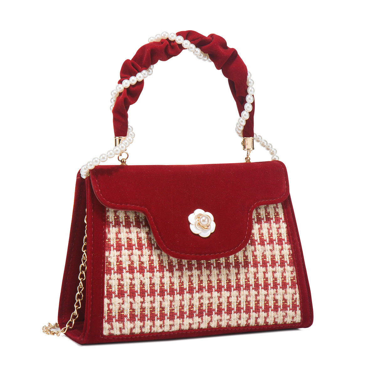 womens wedding bag bridal bag high grade womens elegant red niche red small bag portable 2024 new