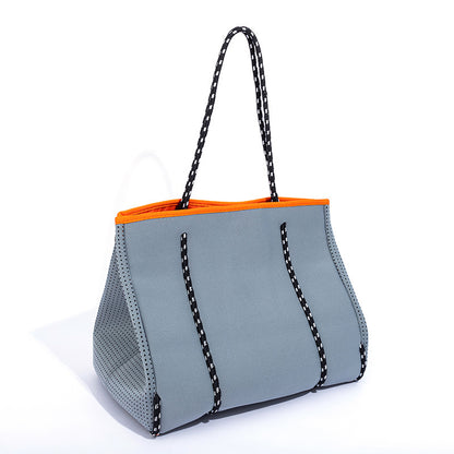 gas perforated neoprene beach buns and mother bag