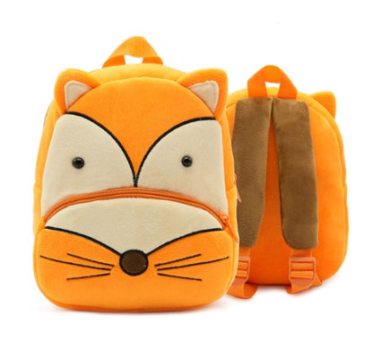 children school backpack cartoon rainbow design soft plush material for toddler baby girls kindergarten kids school bags