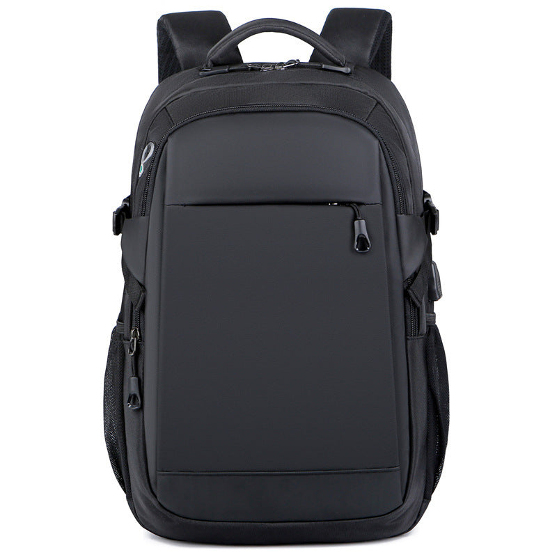 fashion mens black double shoulder backpack