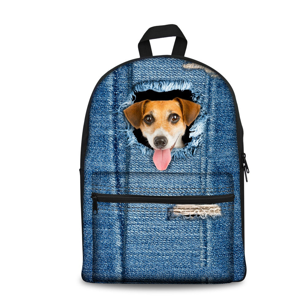 pet photo custom student backpack