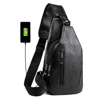 luxury brand messenger bag leather men chest bag vintage crossbody shoulder bag mens business sling bags male casual chest pack