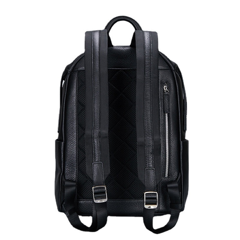 mens retro casual top layer cowhide backpack