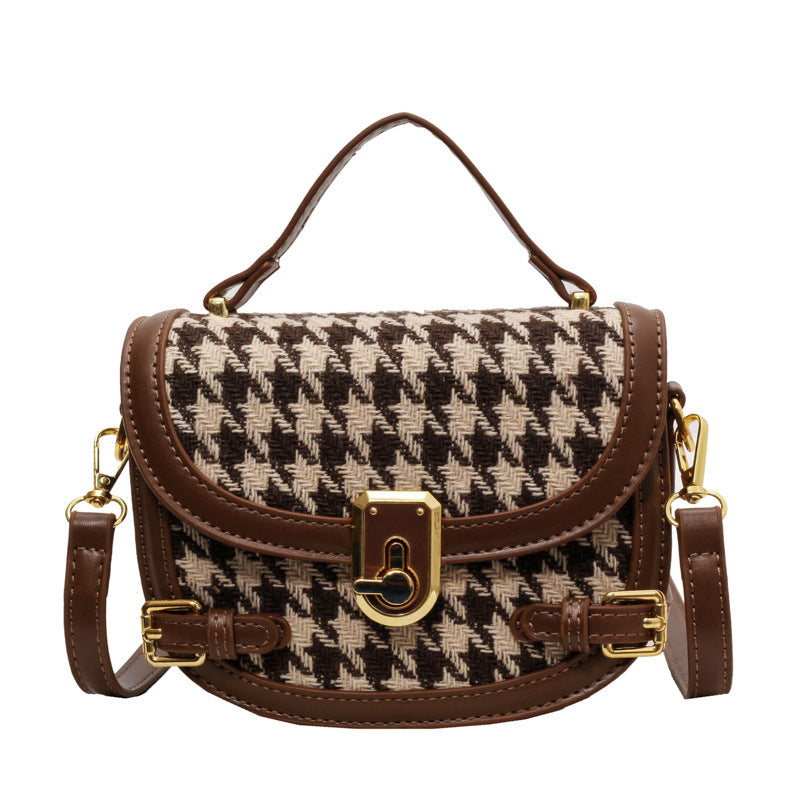 womens fashion all match houndstooth shoulder bag