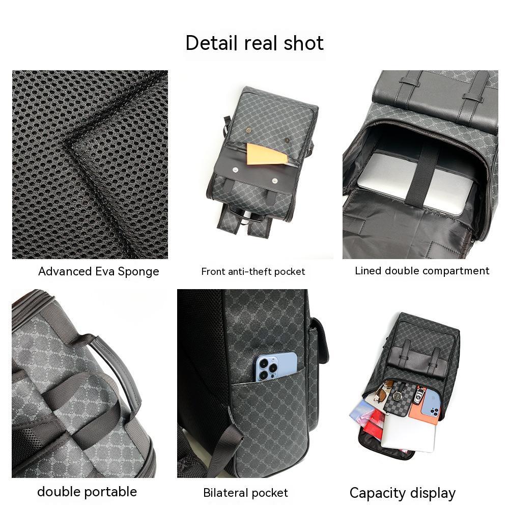 new versatile large capacity casual backpack fashion korean connector computer file schoolbag