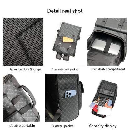 new versatile large capacity casual backpack fashion korean connector computer file schoolbag