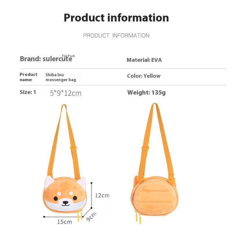 children cute shiba inu cartoon crossbody bag