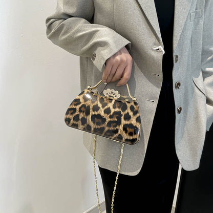 Leopard Print Fashion Retro Crossbody Bag For Women
