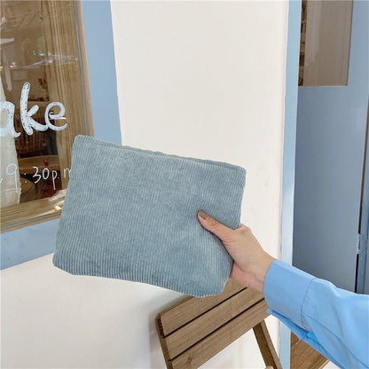 corduroy canvas makeup bag simple