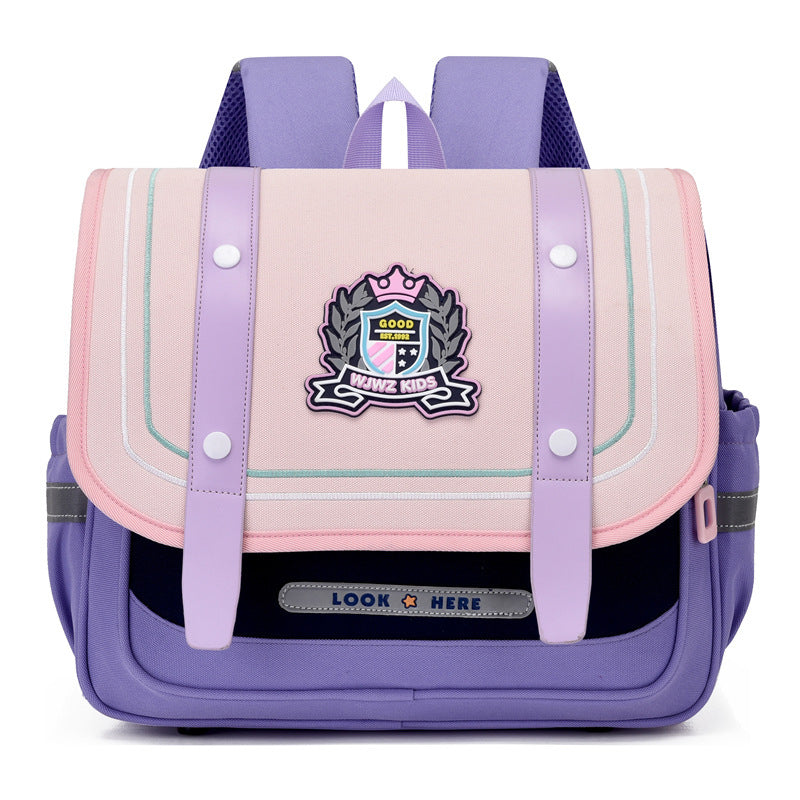 elementary school student schoolbag british style boys and girls burden reduction children backpack