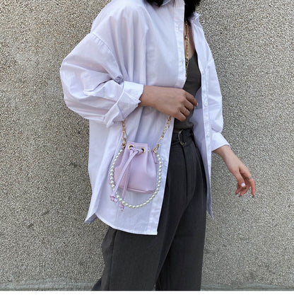 vintage pearl crossbody bag