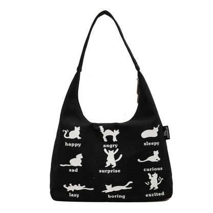 canvas bag womens one shoulder summer small japanese korean idle style original handbags large capacity