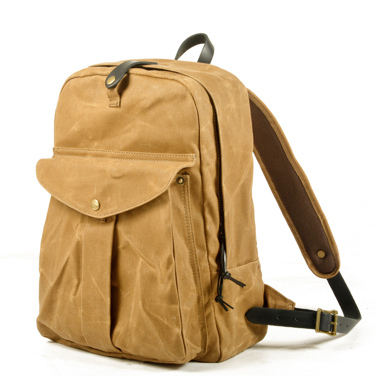 retro outdoor large capacity canvas stitching backpack