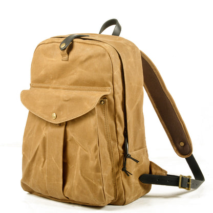 retro outdoor large capacity canvas stitching backpack