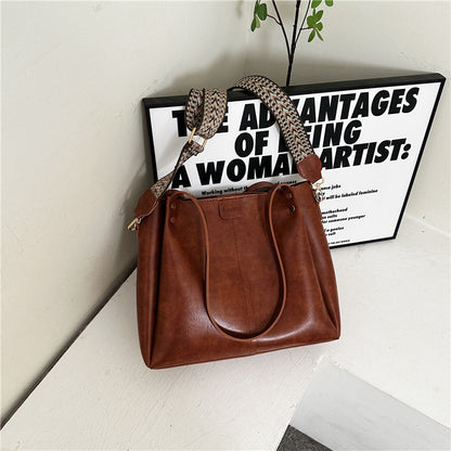 large capacity crossbody retro patchwork